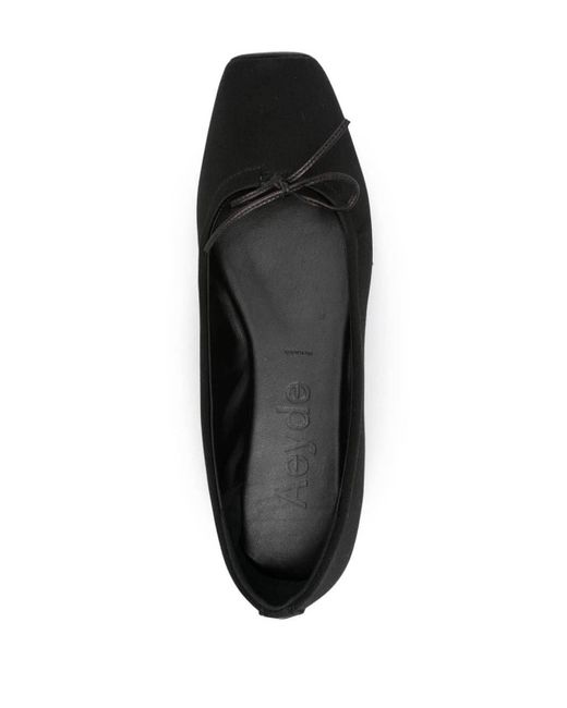 Aeyde Black Gabriella Satin Shoes