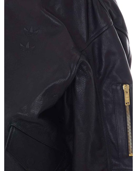 Adidas Originals Blue Leather Bomber for men