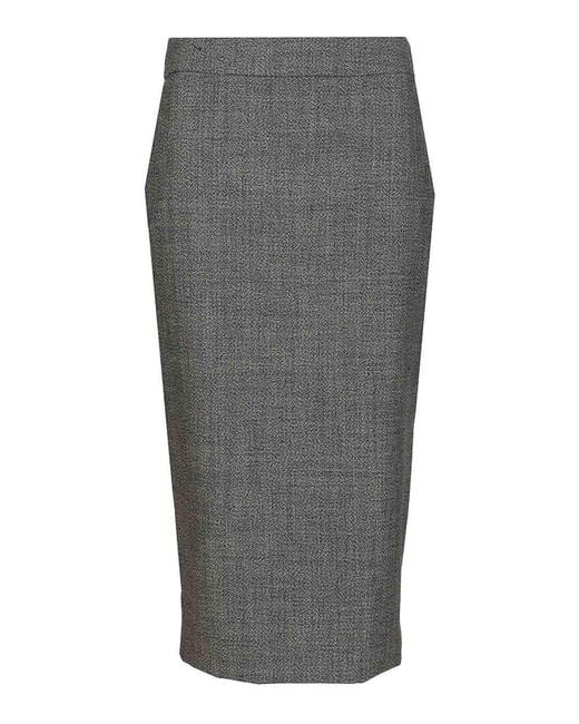 Alexander McQueen Gray Uniform Style Skirt