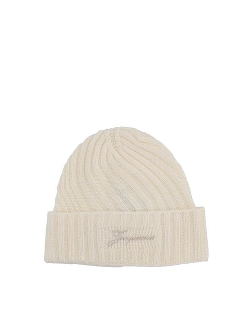 Jacquemus Natural Cashmere Beanie