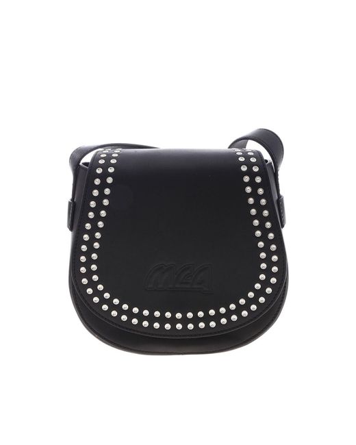 McQ Alexander McQueen Black Studded Leather Bag