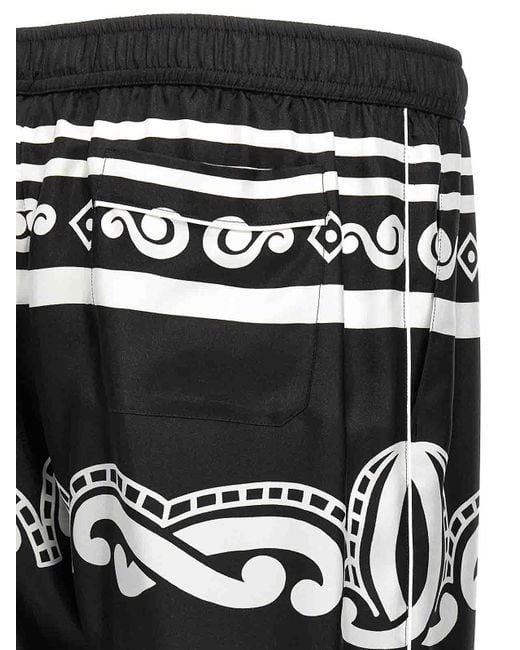 Dolce & Gabbana Black Silk Pants for men