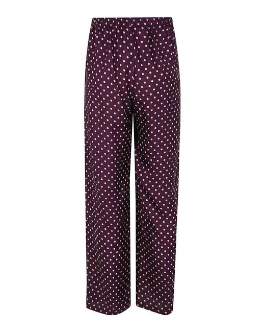 Laura Urbinati Purple Elastic Waist Trousers