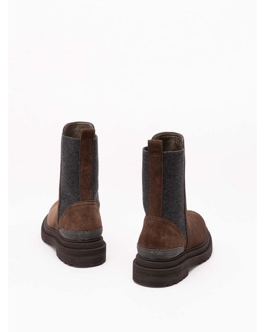 Brunello Cucinelli Brown Ankle Boots