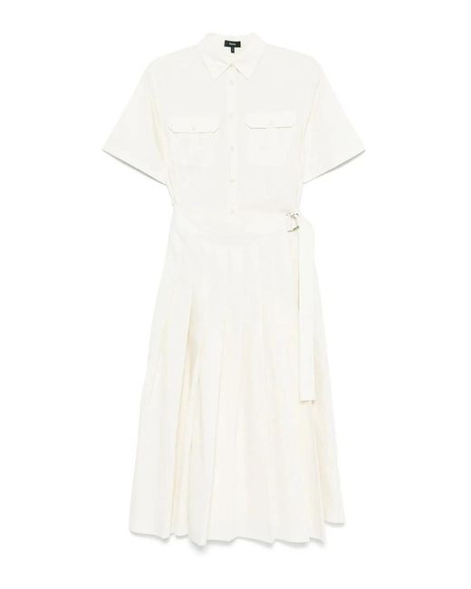 Theory White Wrap Dress