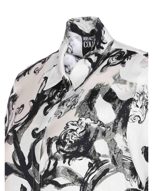 Versace White Watercolour Couture Shirt