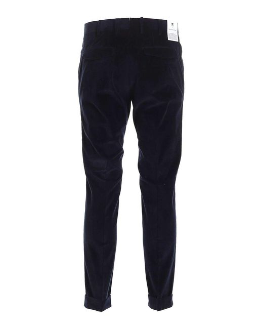 PT Torino Blue Corduroy Pants for men
