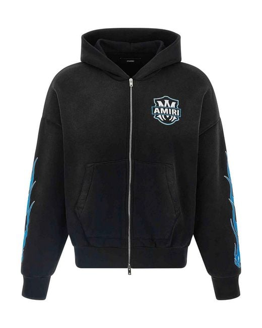 Amiri Black Ma Flames Hoodie for men