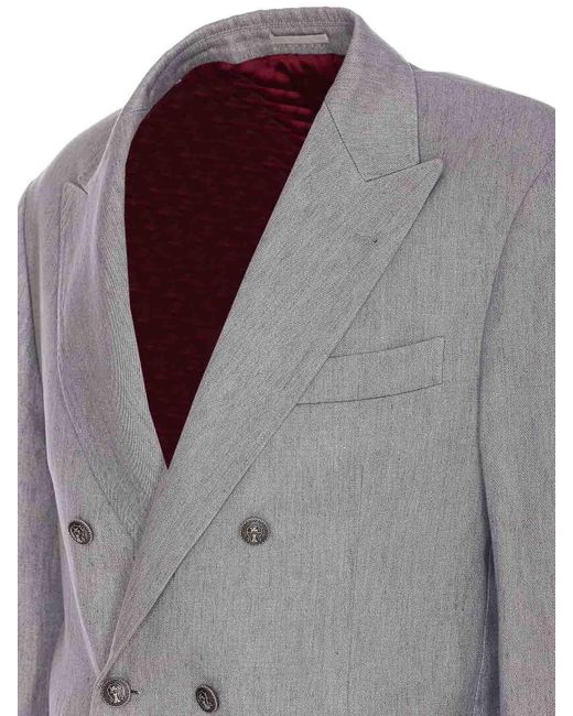 Brunello Cucinelli Gray Smoking for men
