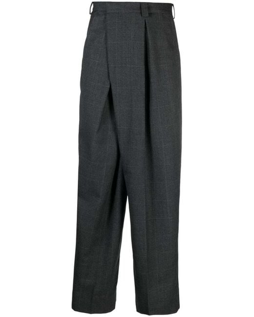 Acne Gray Tailored Wool Blend Wrap Trousers for men