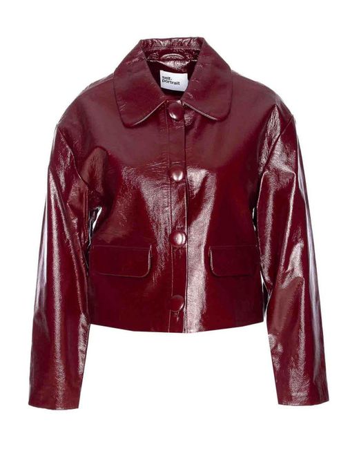 Self-Portrait Red Leather Jacket