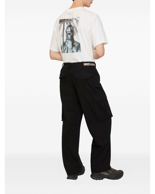 Burberry Black Cotton Cargo Trousers for men
