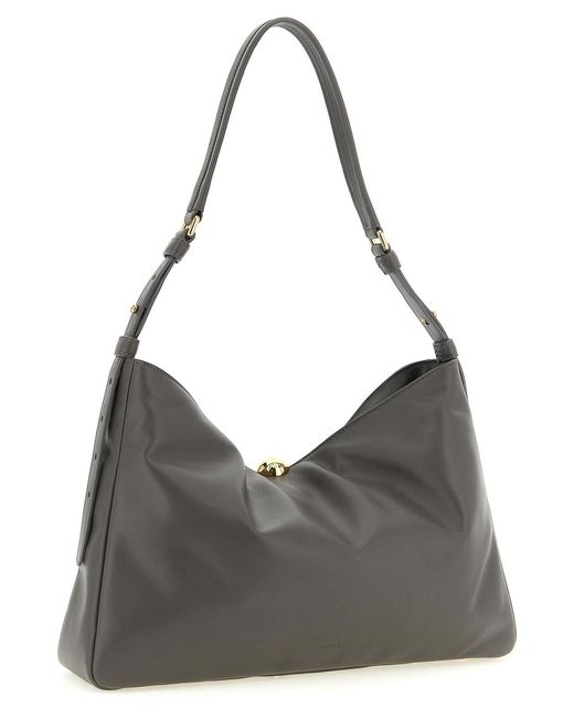 Furla Black Large Shoulder Bag