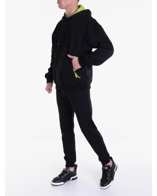 Moschino Blue Hooded Oversize Sweater for men
