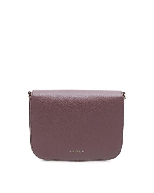 Coccinelle Purple Handbag Grained Leather Berry