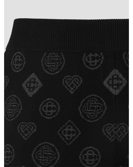 Casablanca Black City Jacquard Trousers for men