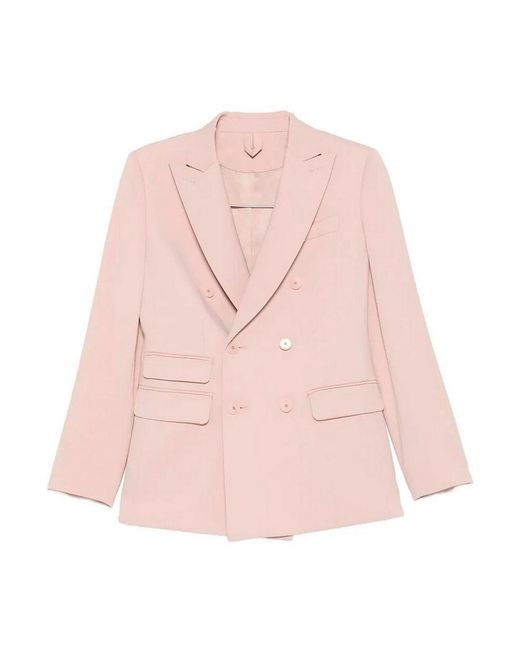 Max Mara Pink Double-Breasted Jacket