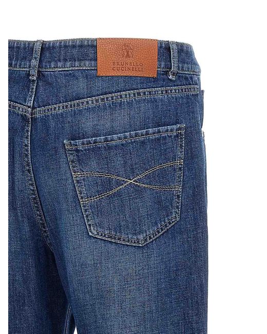Brunello Cucinelli Blue Denim Jeans for men