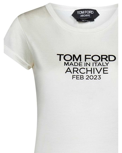Tom Ford White Silk T-Shirt
