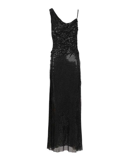 Self-Portrait Black Draped Dress