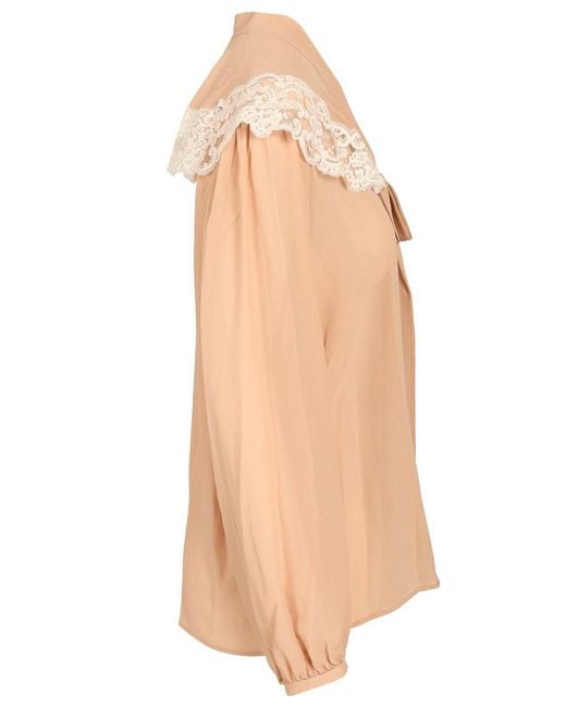 Chloé Natural Shirt With Laces