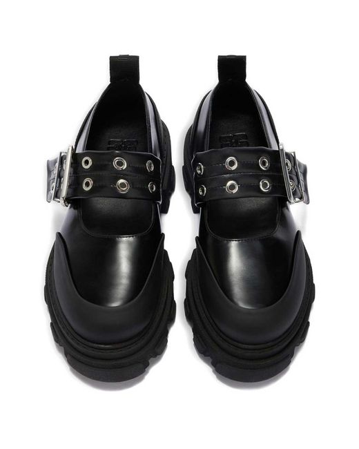 Ganni Black Cleated Ballets