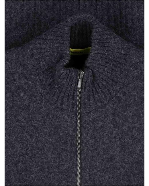 Drumohr Blue Lambswool Sweatshirt for men