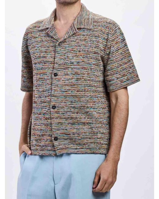 Paul Smith Gray Mc Shirt Classic Stripe Ps for men