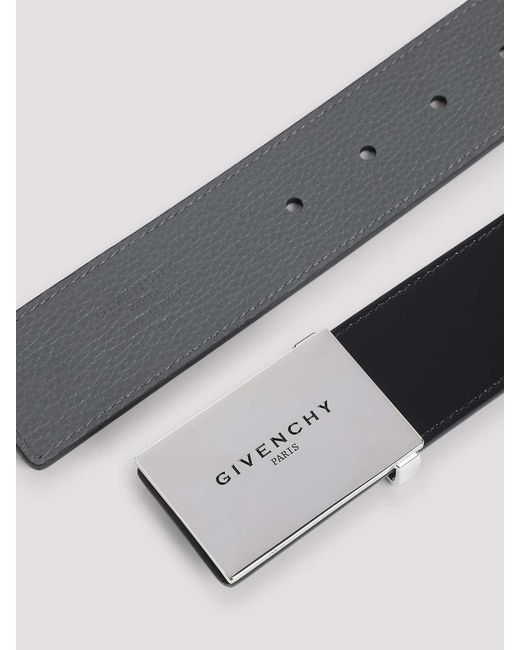 Givenchy White Metal Plaque Belt for men