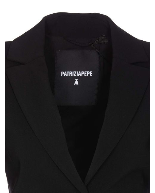 Patrizia Pepe Black One Button Essential Jacket