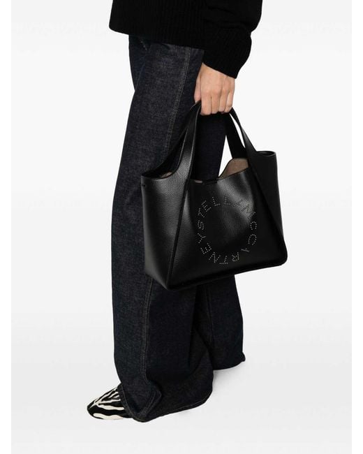 Stella McCartney Black Stella Logo Tote Bag