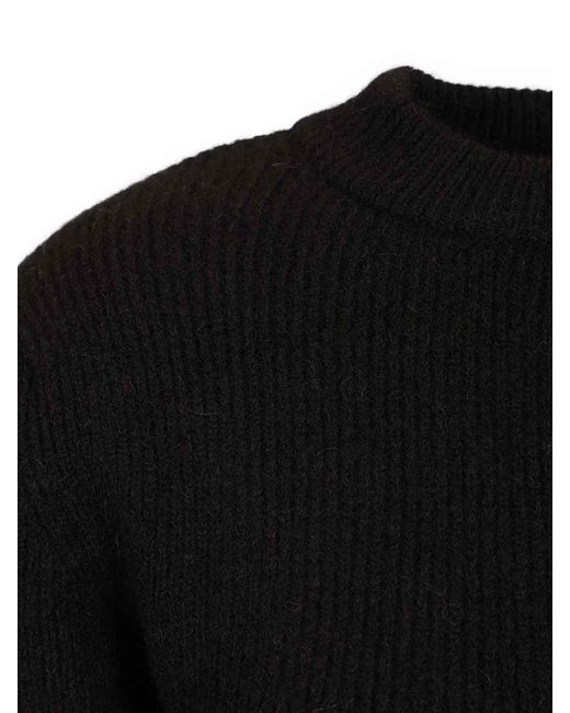 ROTATE BIRGER CHRISTENSEN Black Crew Neck Sweater