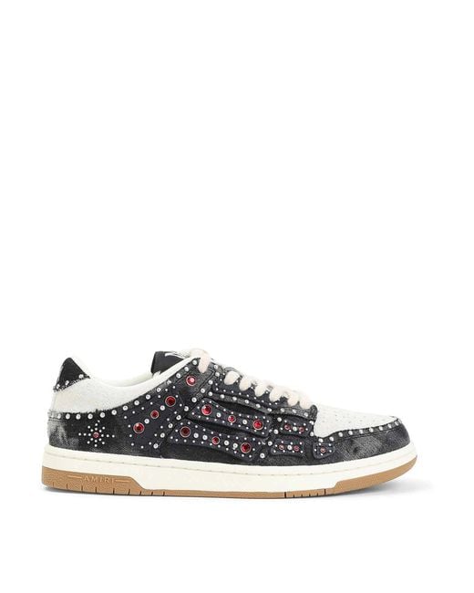 Amiri White Studded Skeleton Top Low Sneakers for men