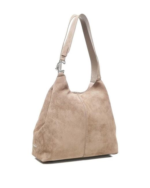 Coccinelle Natural Handbag Suede Leather