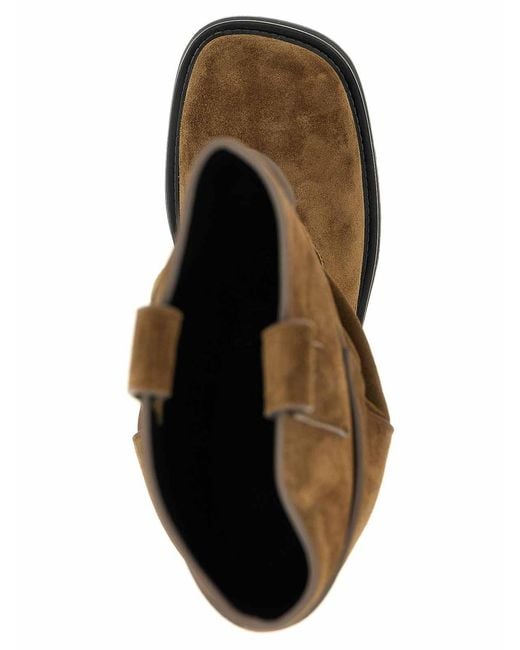 The Attico Brown Robin Passeggiata Combat Boots