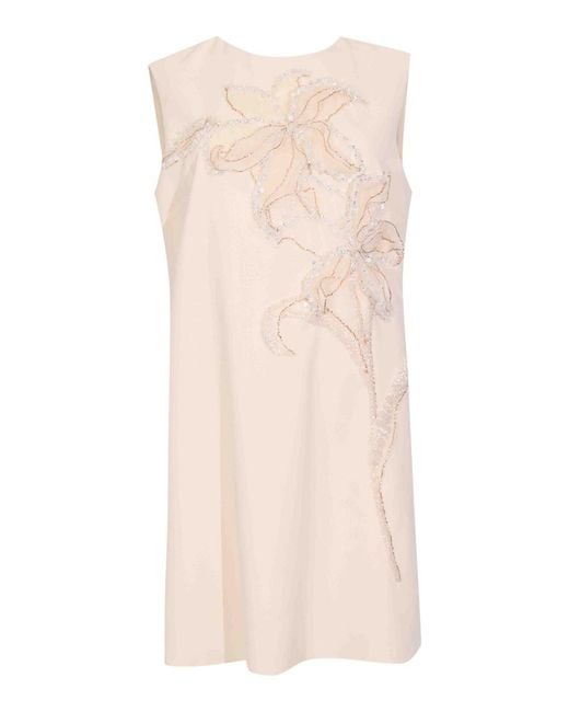 Tarik Ediz Natural Carleane Midi Dress