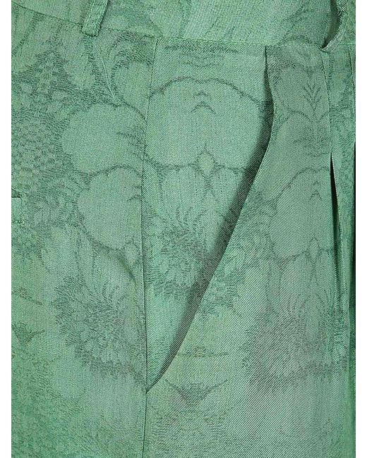 Pierre Louis Mascia Green Printed Trouser