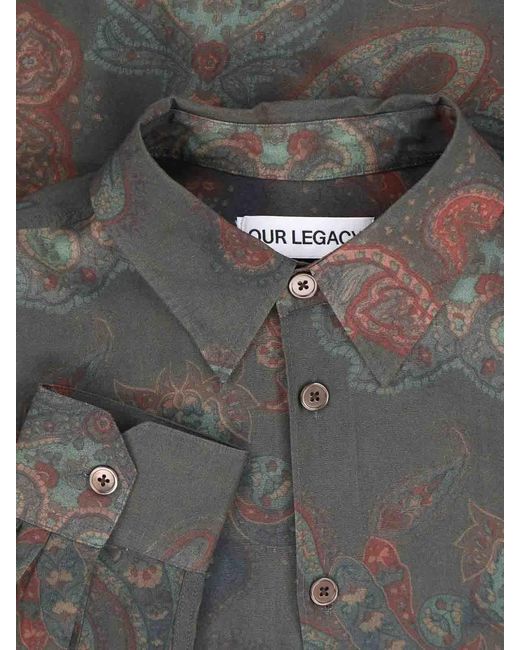 Our Legacy Gray Forgotten Shirt for men