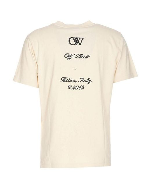 Off-White c/o Virgil Abloh Natural 23 Logo Slim T-Shirt for men