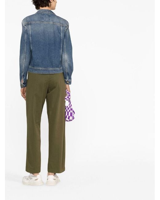 Golden Goose Deluxe Brand Blue Golden W's Regular Jacket Medium Stone Washed Denim