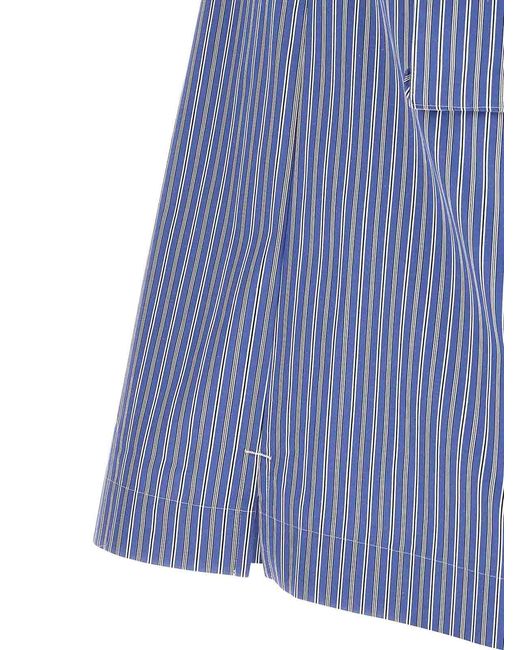 Sacai Blue Striped Shirt for men