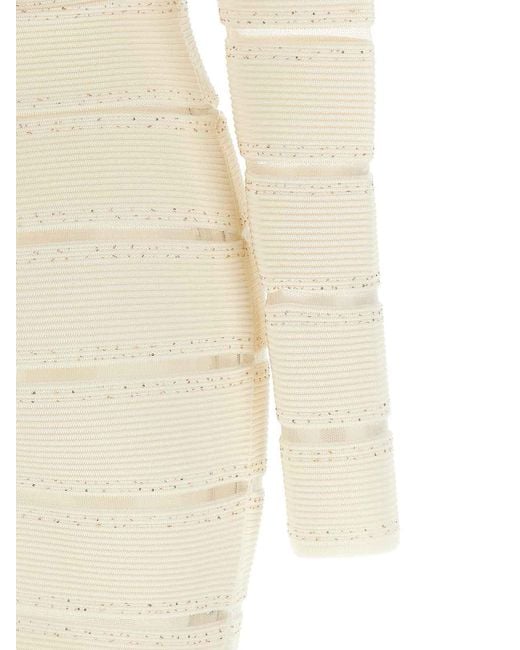 Balmain Natural Bodycon Dress