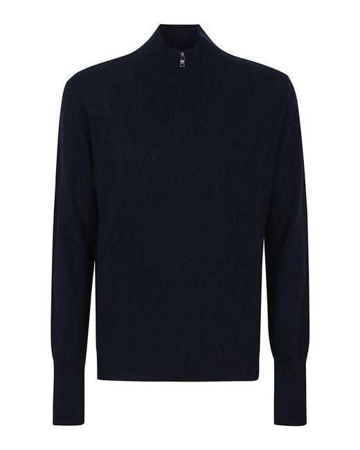 Ballantyne Blue Half Zip Pullover for men