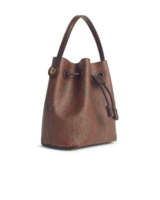 Etro Brown Mini Bucket Bag