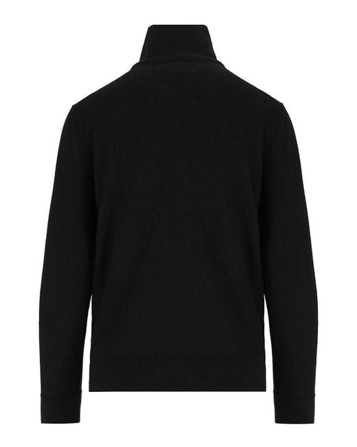 HODAKOVA Blue High Neck Zip Sweater