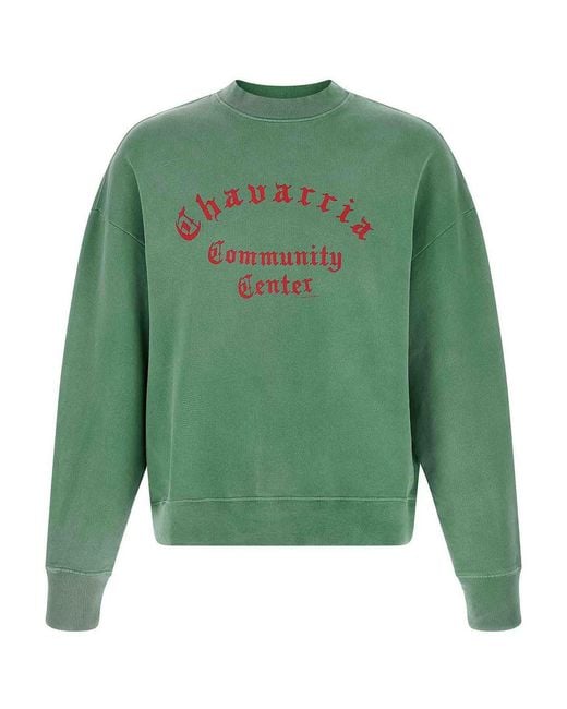 Willy Chavarria Green Hooligan Sweatshirt for men