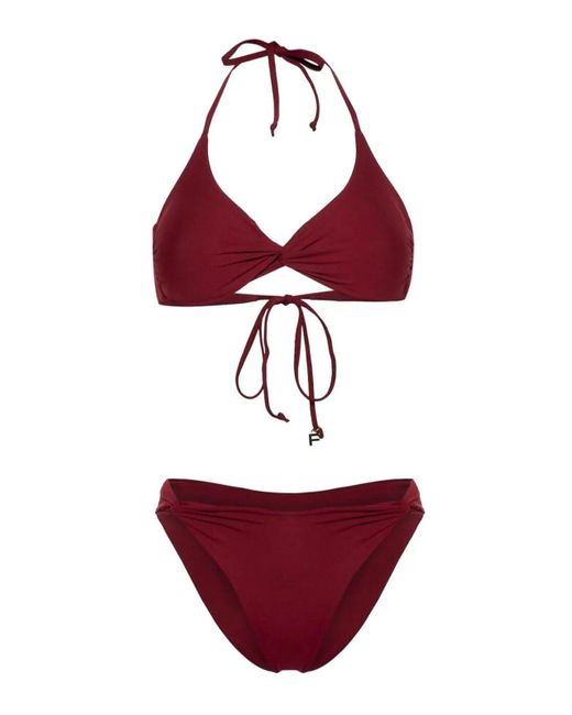 Fisico Red Burgundy Bikini Set