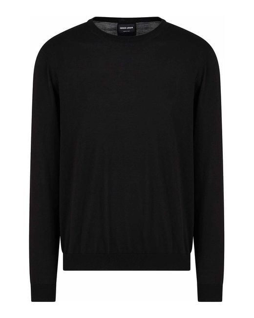 Giorgio Armani Black Sweater for men