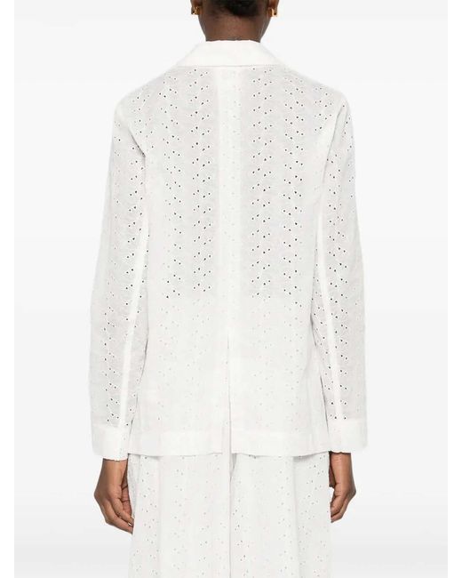 Forte_forte White Embroidered Muslin Jacket