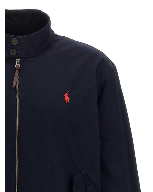 Polo Ralph Lauren Blue Cotton Harrington Jacket for men
